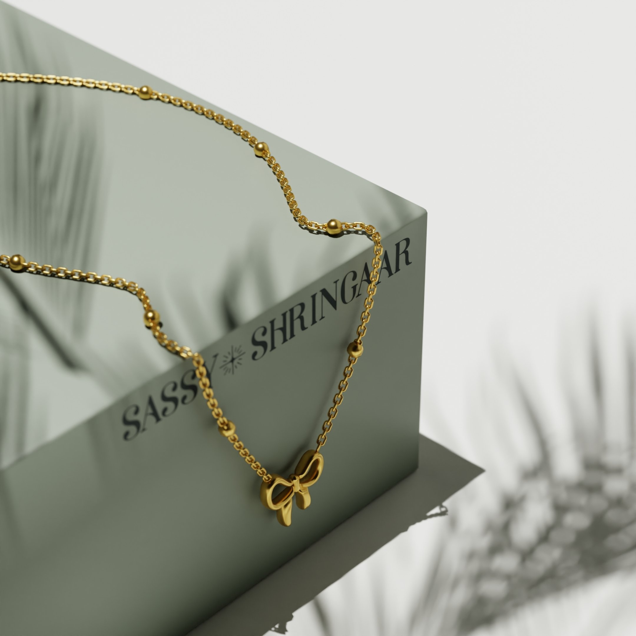 Elegant Bow Charm Necklace