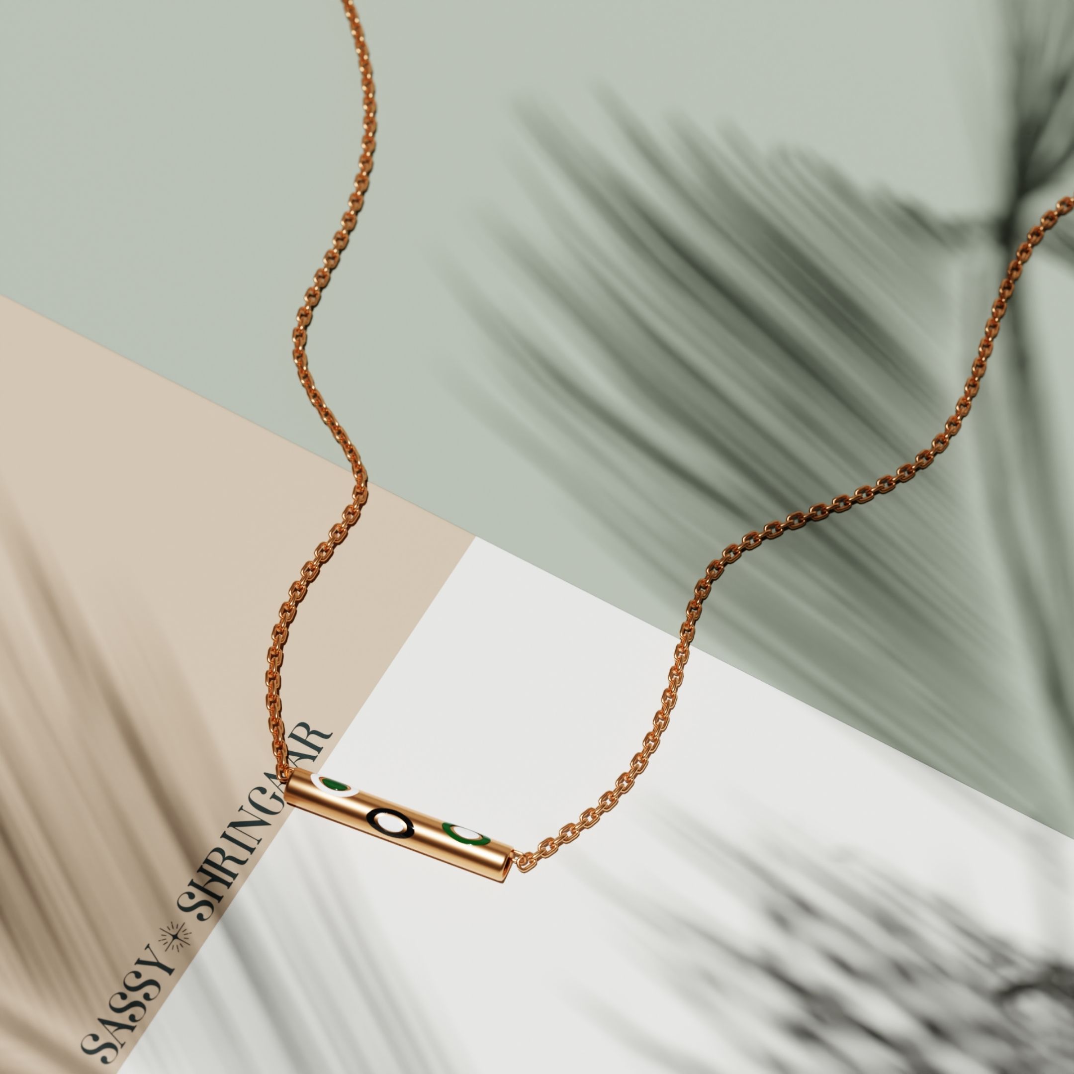 Elegant 18K Gold Plated Minimalist Bar Necklace