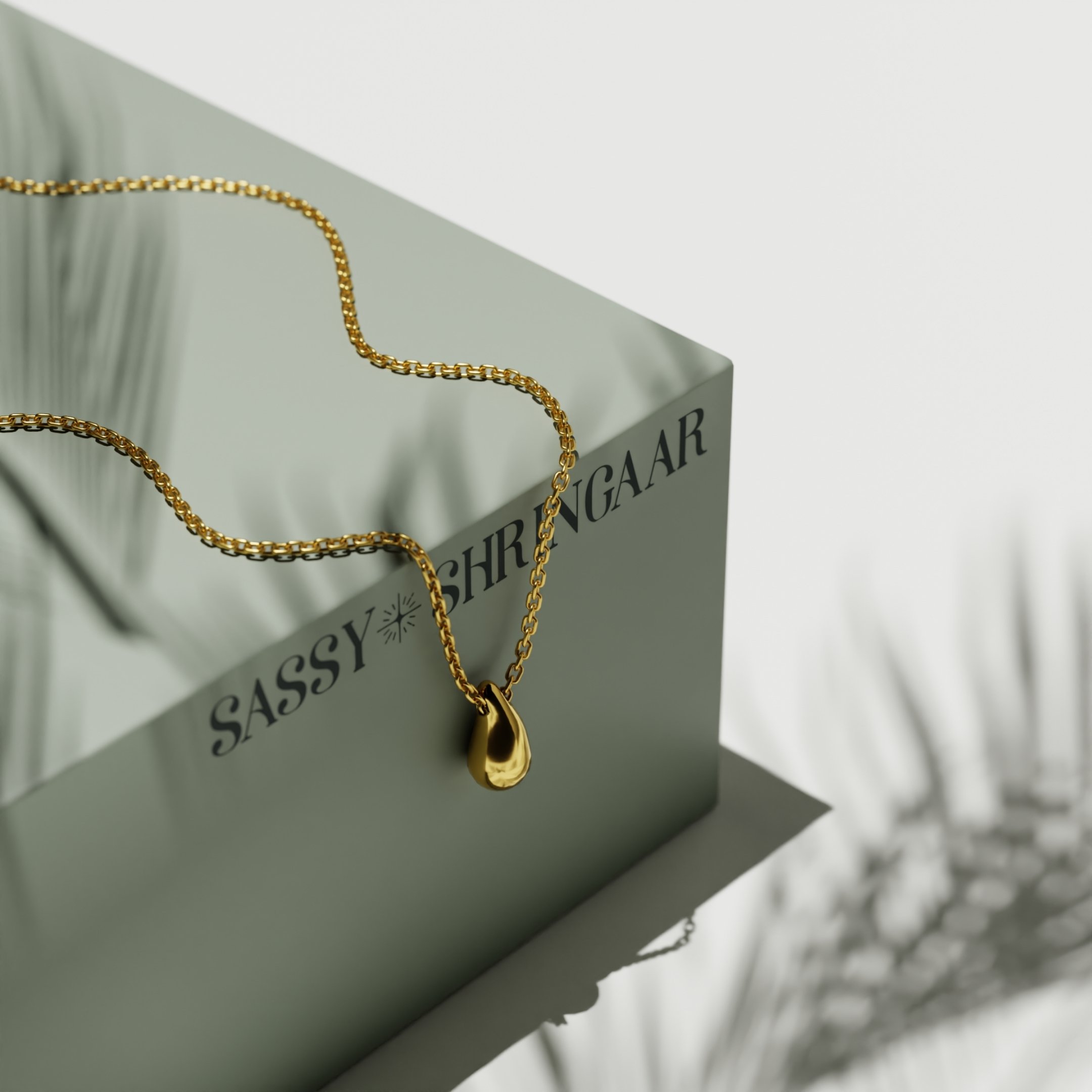 Minimalist Teardrop Pendant Necklace