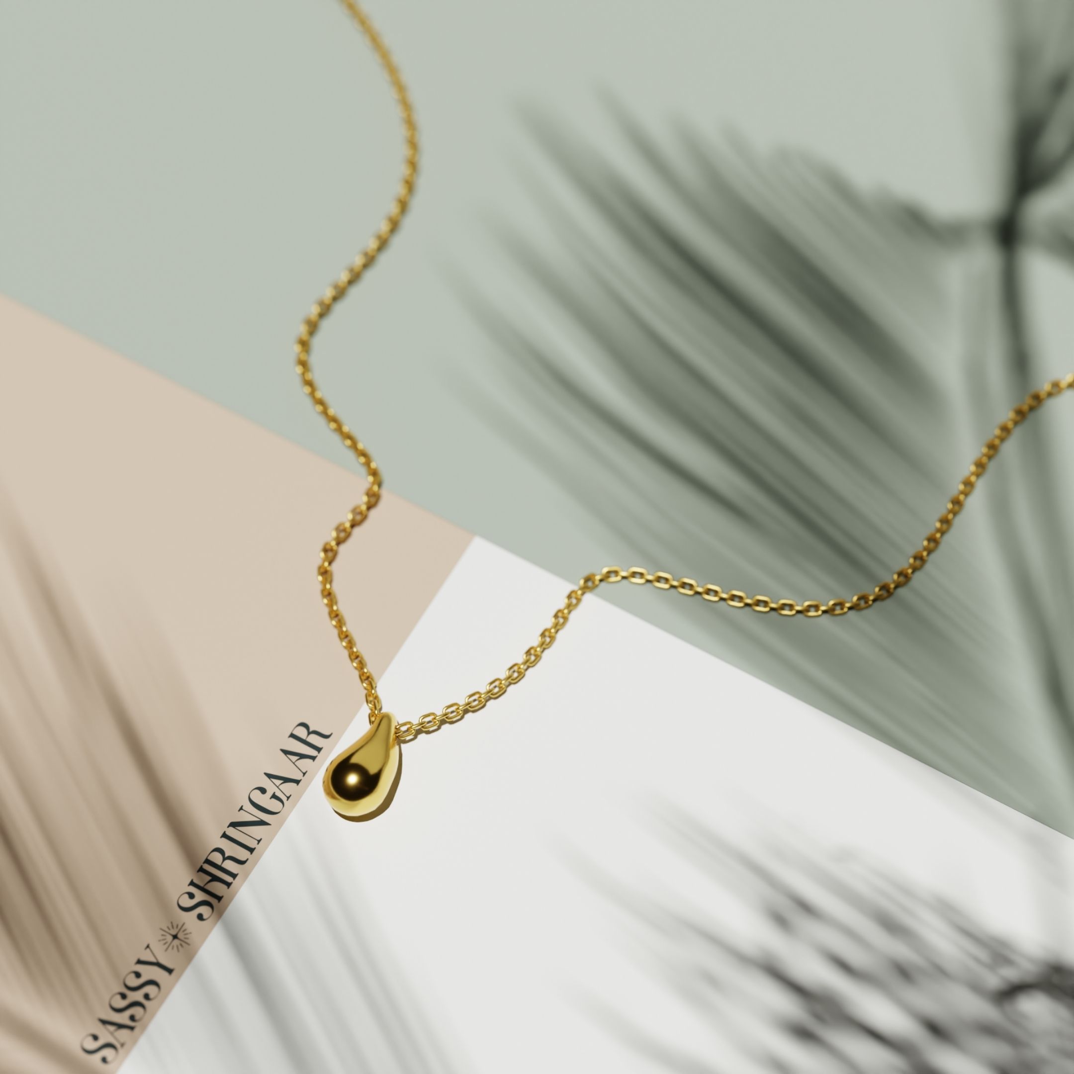 Minimalist Teardrop Pendant Necklace