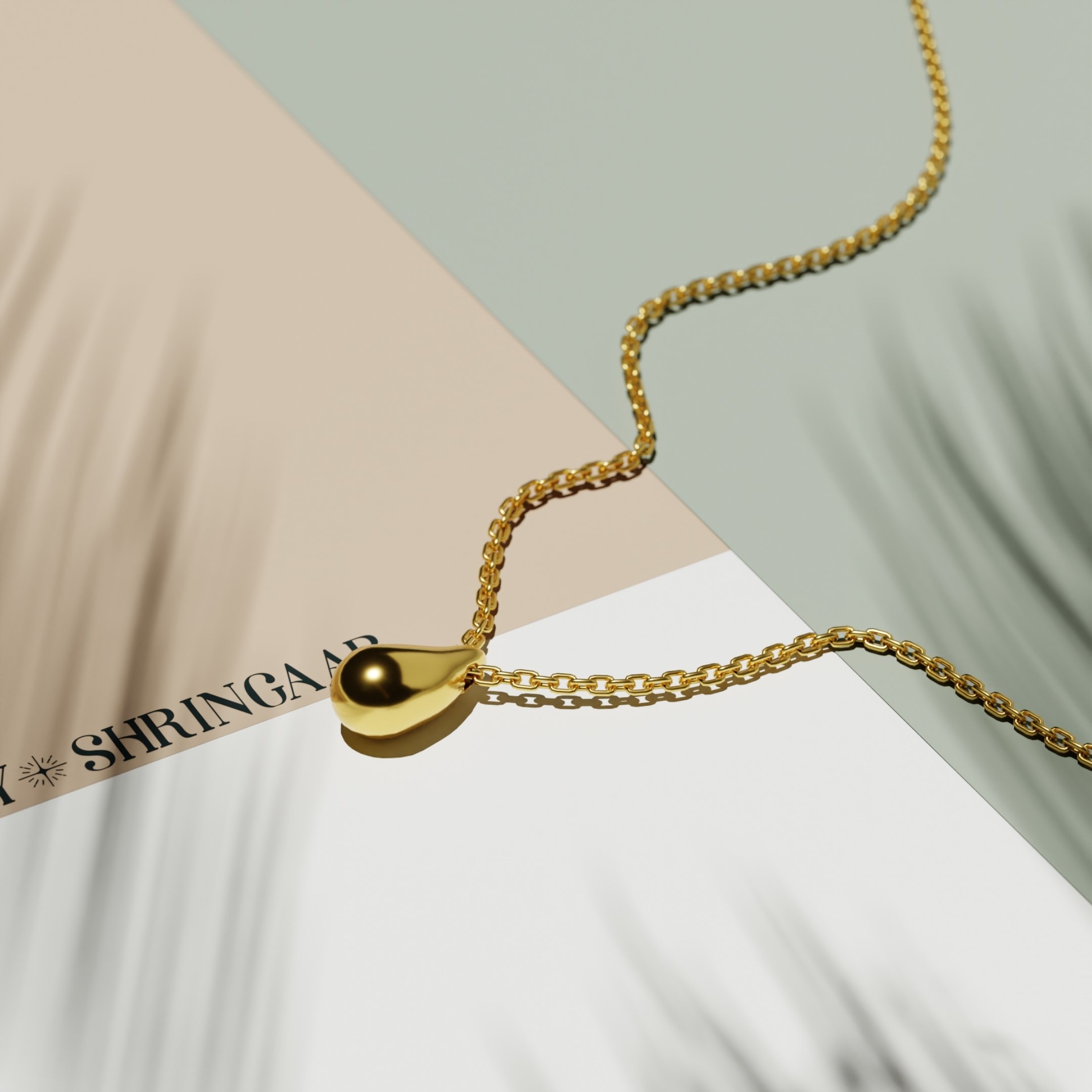 Minimalist Teardrop Pendant Necklace