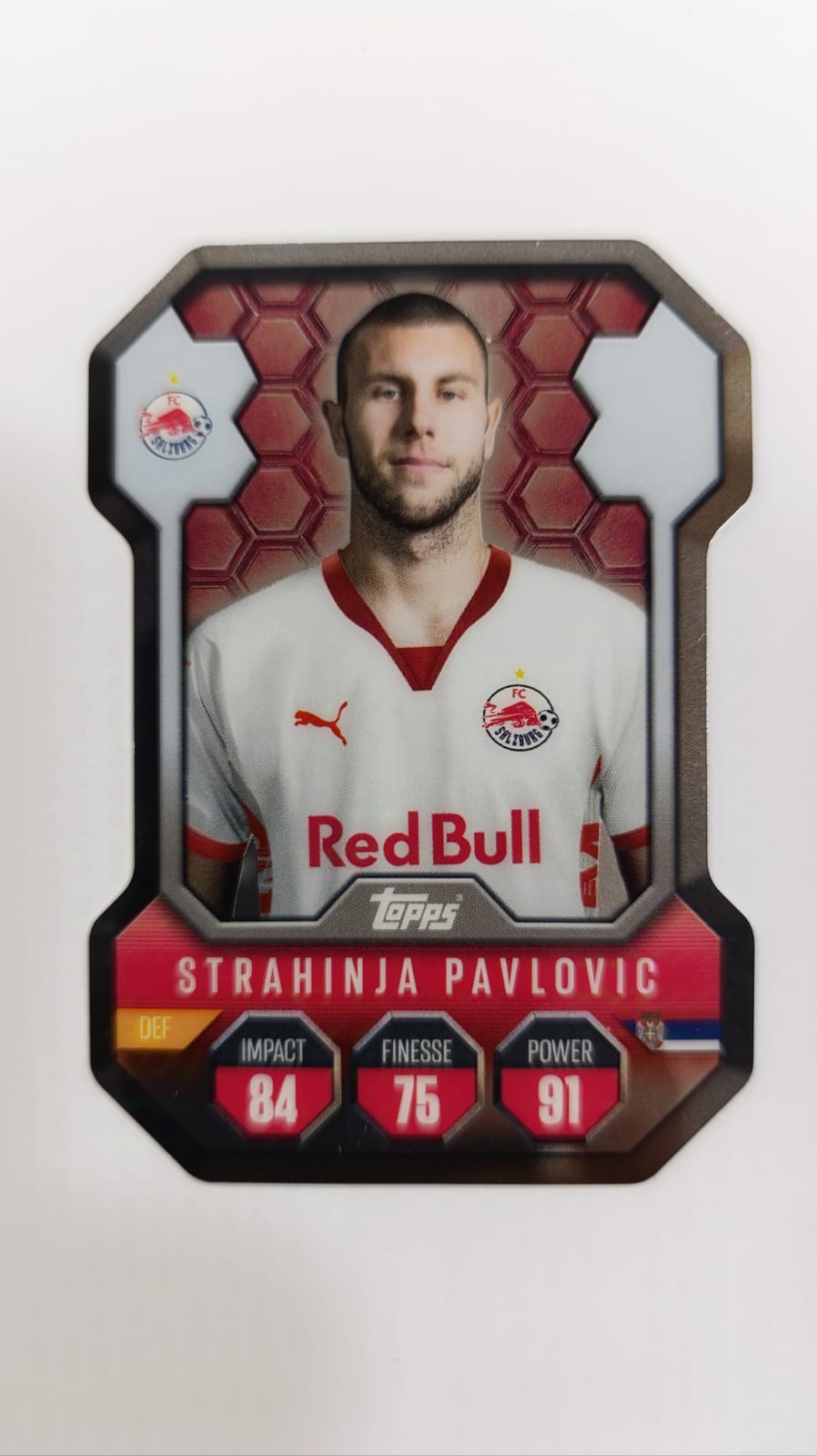 card STRAHINJA PAVLOVIC de TOPPS SH 18