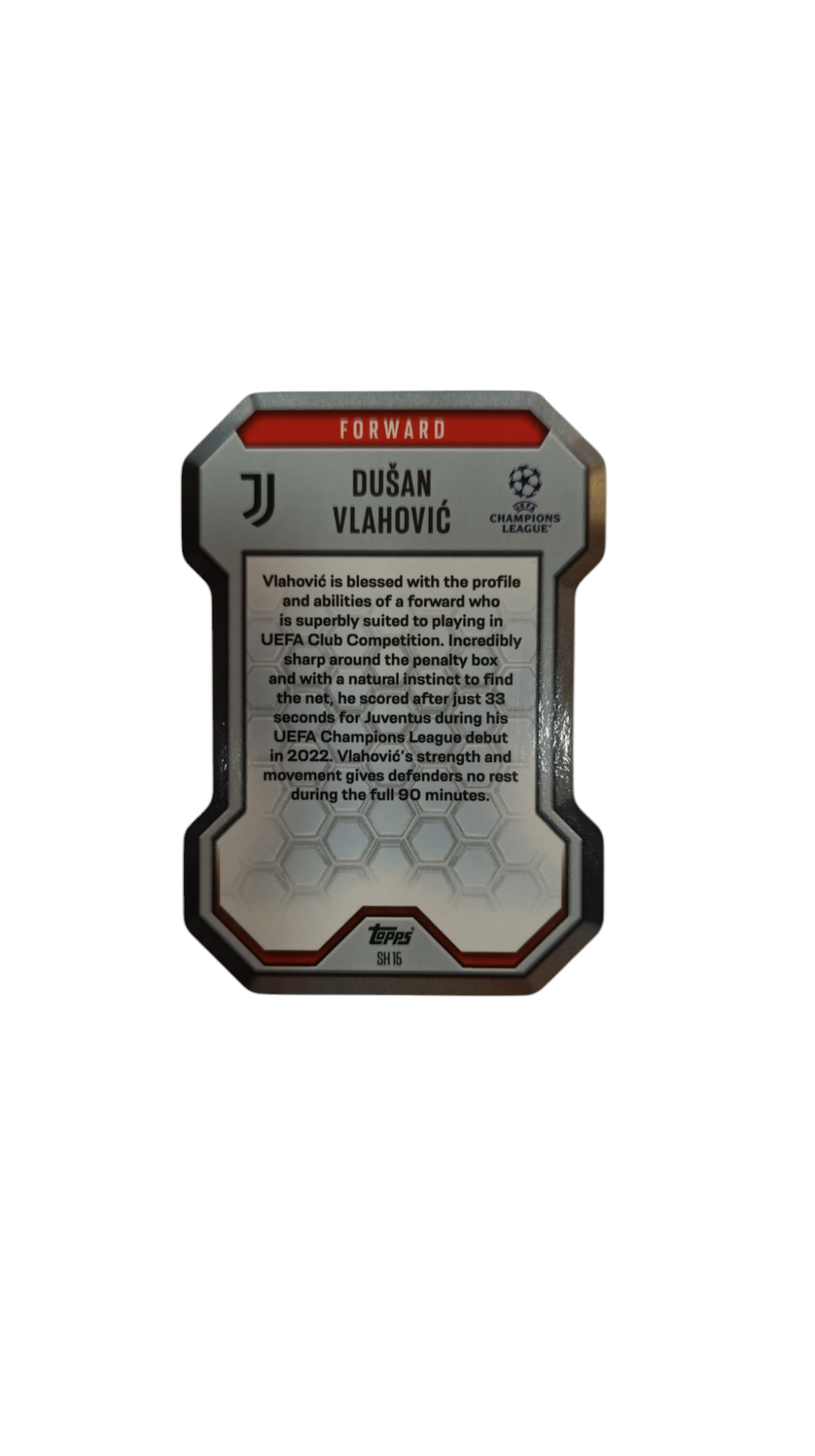 card DUSAN VLAHOVIC de TOPPS SH 15