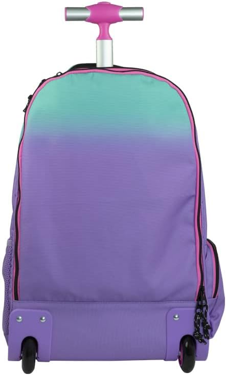 MILAN Mochila con ruedas 6 cremalleras (25 l) Sunset, lila-turquesa, 625601SNPR
