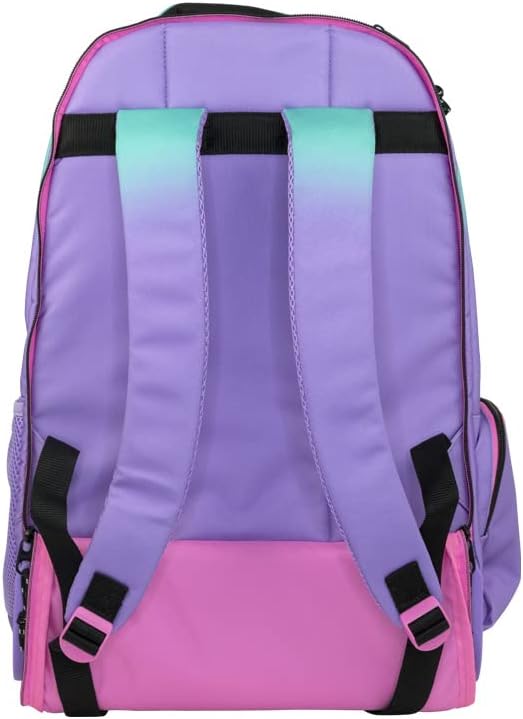 MILAN Mochila con ruedas 6 cremalleras (25 l) Sunset, lila-turquesa, 625601SNPR