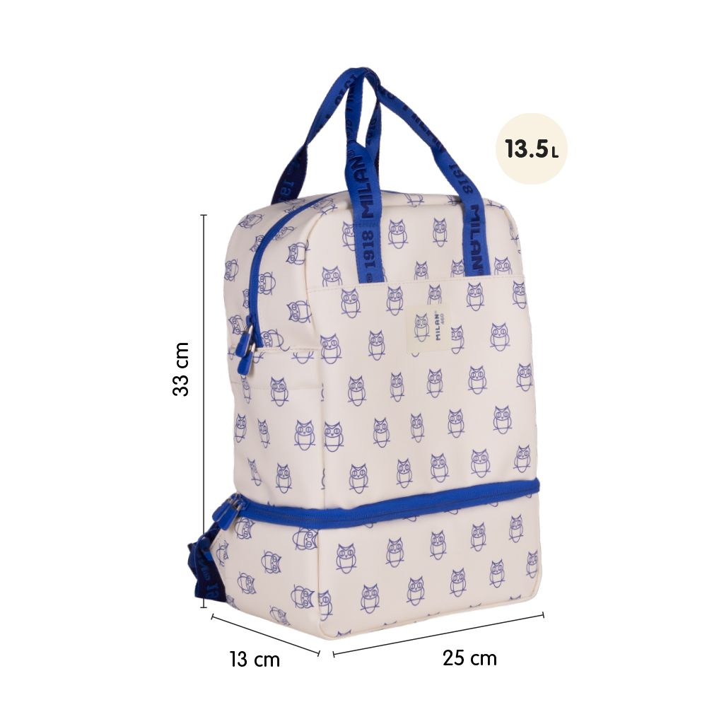 Mochila infantil con compartimento isotérmico de 2 L (capacidad total 13,5 L), colección 460 since 1918, beige by MILAN