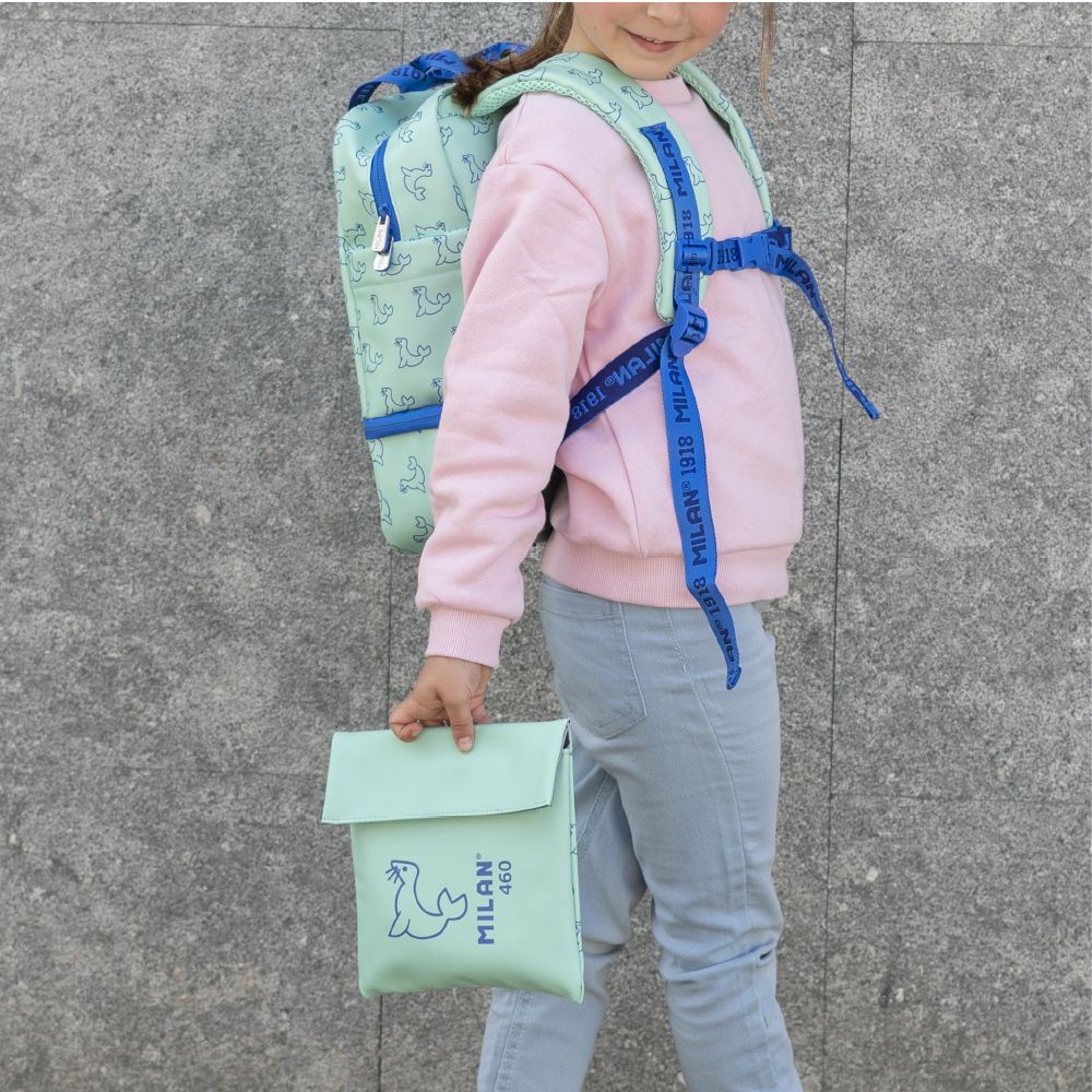 Mochila infantil con compartimento isotérmico de 2 L (capacidad total 13,5 L), colección 460 since 1918, verde by MILAN