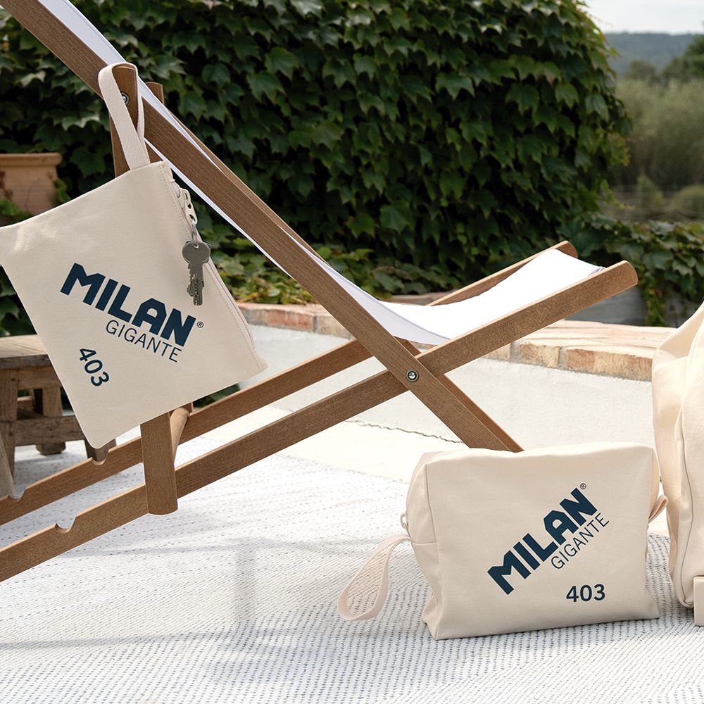 Bolsa de mano colección MILAN GIGANTE 403 since 1918, beige by MILAN