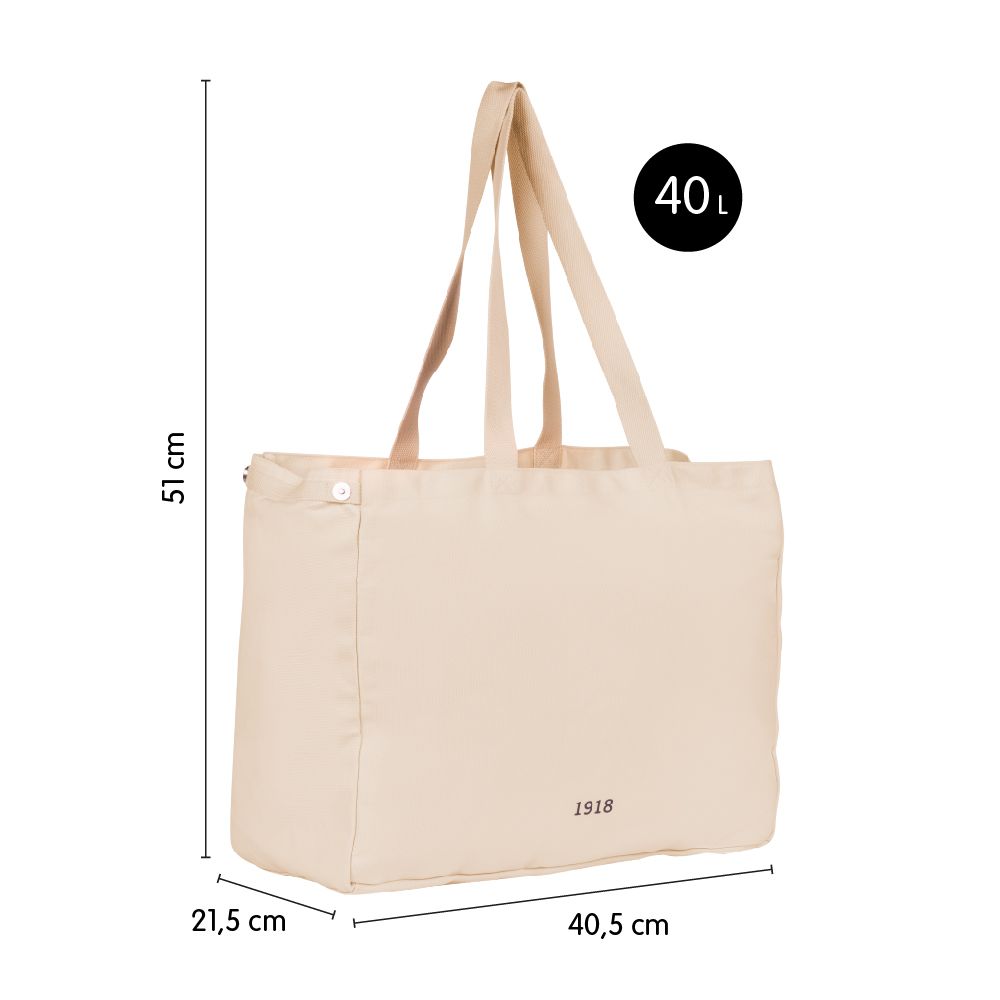 Bolso tote bag grande colección MILAN GIGANTE 403 since 1918, beige by MILAN