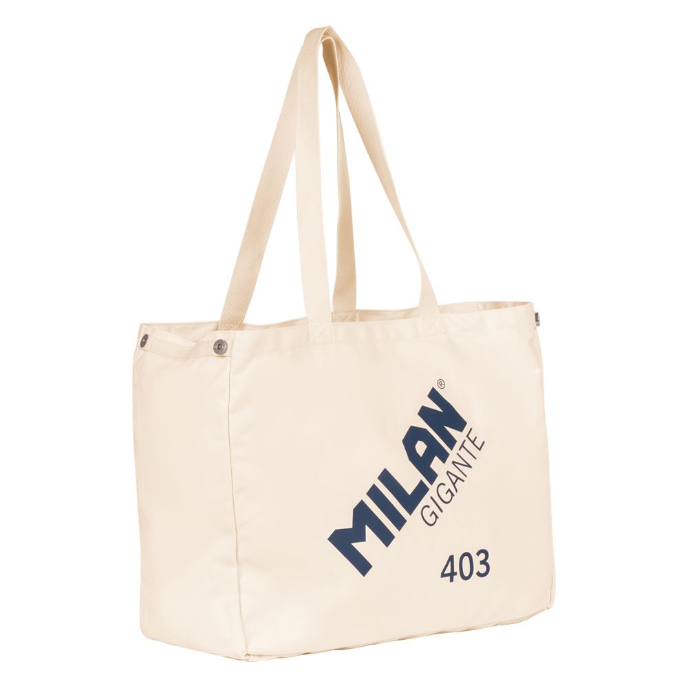 Bolso tote bag grande colección MILAN GIGANTE 403 since 1918, beige by MILAN
