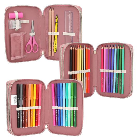 TOPModel estuche triple VELO FLEUR