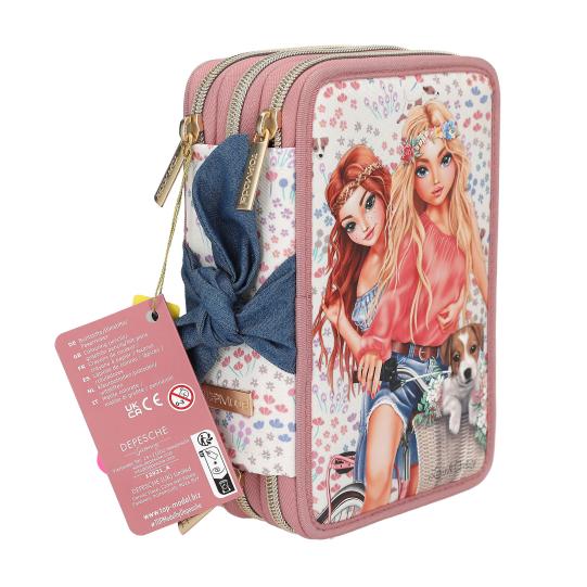 TOPModel estuche triple VELO FLEUR