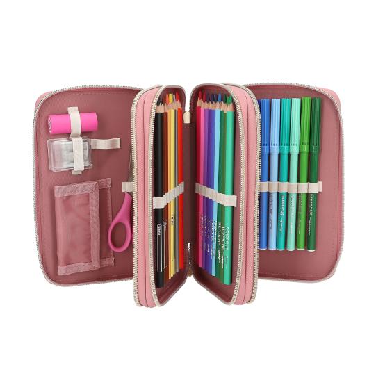 TOPModel estuche triple VELO FLEUR