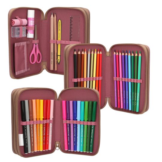 TOPModel estuche triple FLORAL