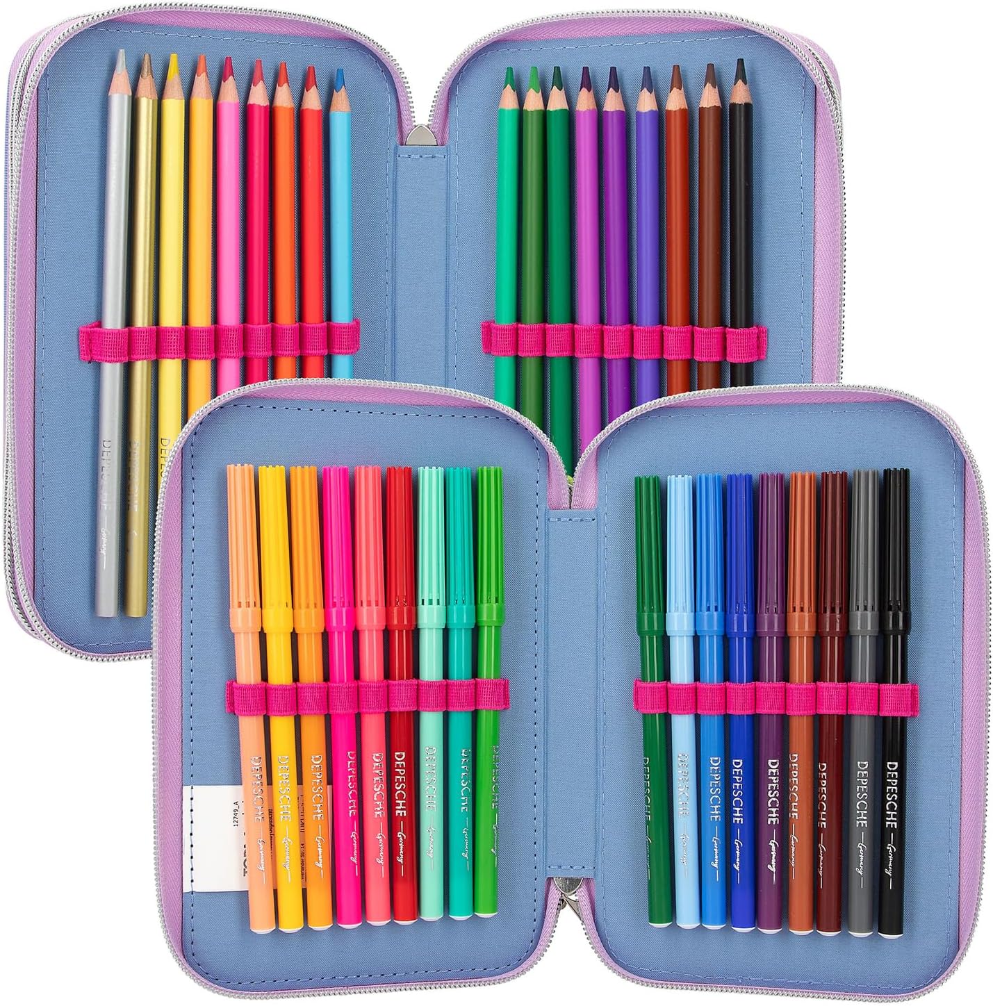 Depesche 12749 TOPModel Flash - Estuche de 3 compartimentos 