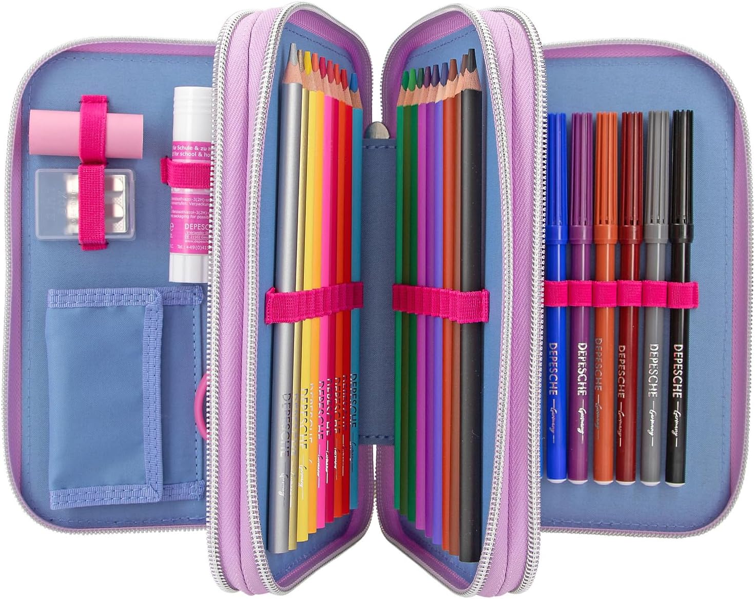 Depesche 12749 TOPModel Flash - Estuche de 3 compartimentos 