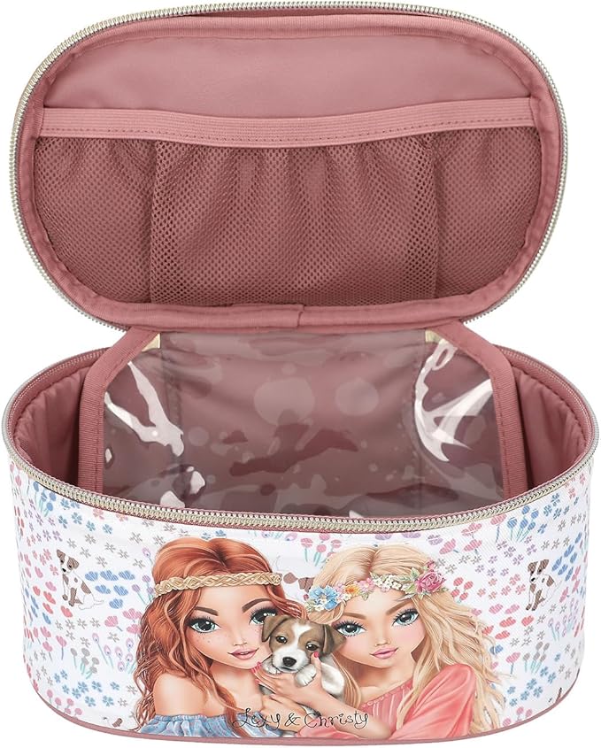Depesche 12925 TopModel Velo Fleur - Neceser de Maquillaje con asa