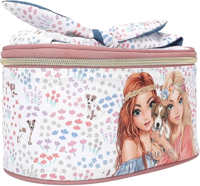 Depesche 12925 TopModel Velo Fleur - Neceser de Maquillaje con asa