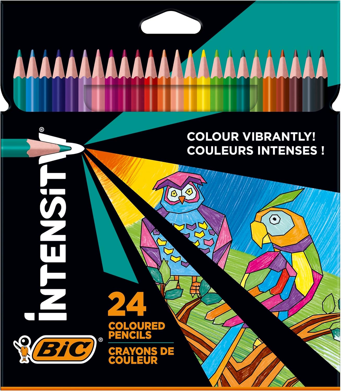caja 24 lápices madera BIC INTENSITY