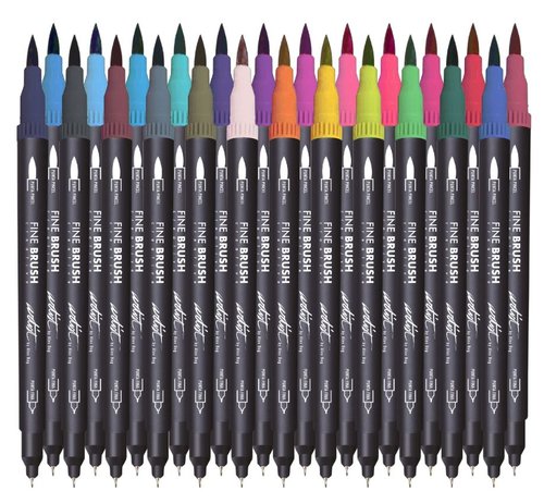 ESTUCHE 24 ROTULADORES FINE BRUSH GAMA CREATIVE 2 PUNTAS