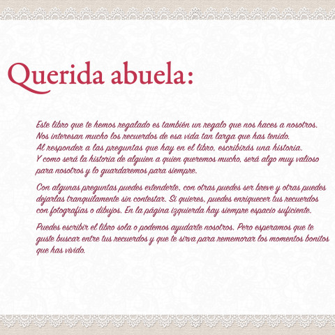 Abuela, háblame de ti, un libro para preservar recuerdos 9788088333012