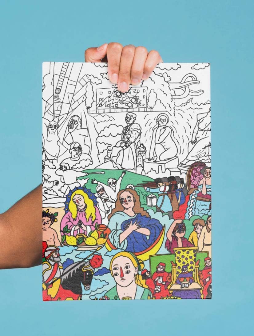  "UNA HISTORIA DEL ARTE" x Ricardo Cavolo: PÓSTER GIGANTE PARA COLOREAR 110X70CM