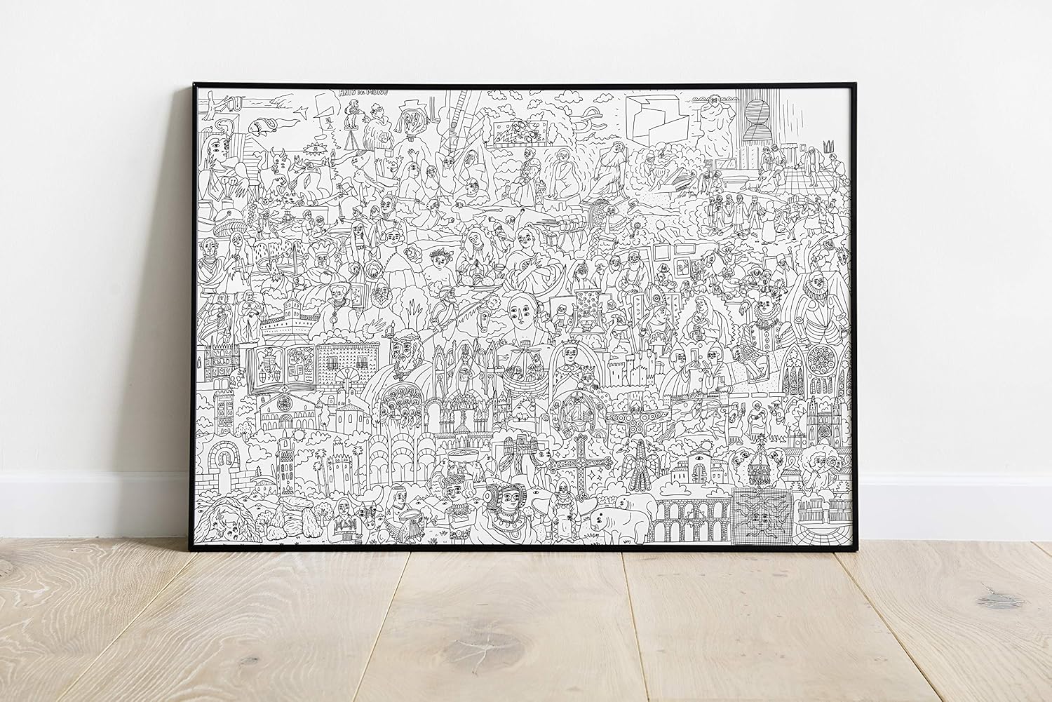  "UNA HISTORIA DEL ARTE" x Ricardo Cavolo: PÓSTER GIGANTE PARA COLOREAR 110X70CM