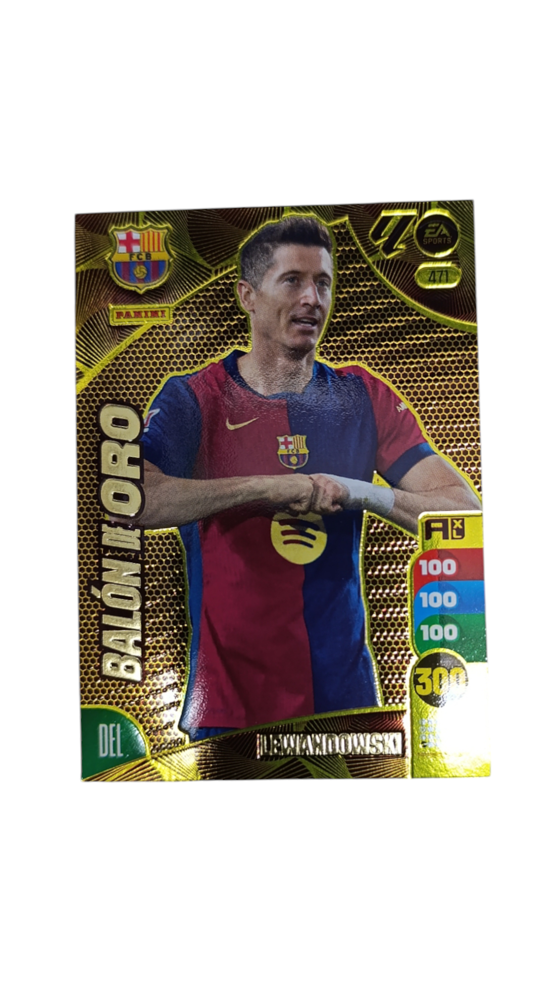 Balón de Oro LEWANDOWSKI Adrenalyn xl 2024-2025 de PANINI