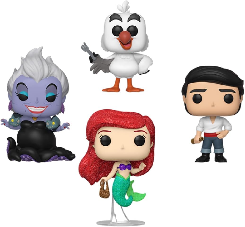 FUNKO POP PACK 4 THE LITTLE MERMAID Diamond Collection
