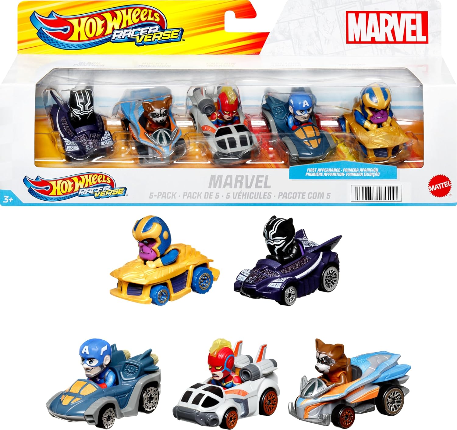 pack Hot Wheels RACER VERSE MARVEL HPN40