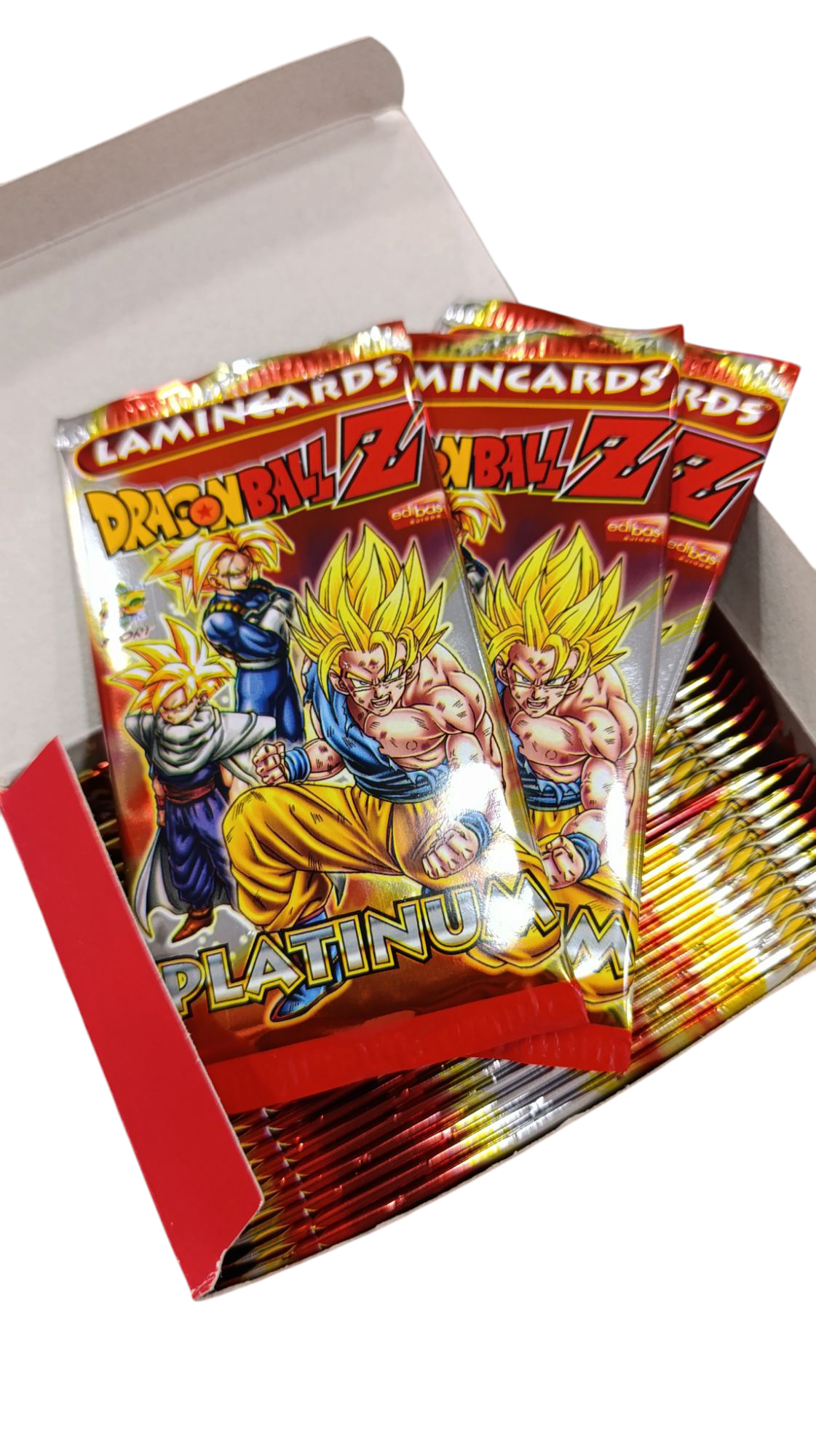 caja 30 sobres lamincards platinum DRAGONBALL Z