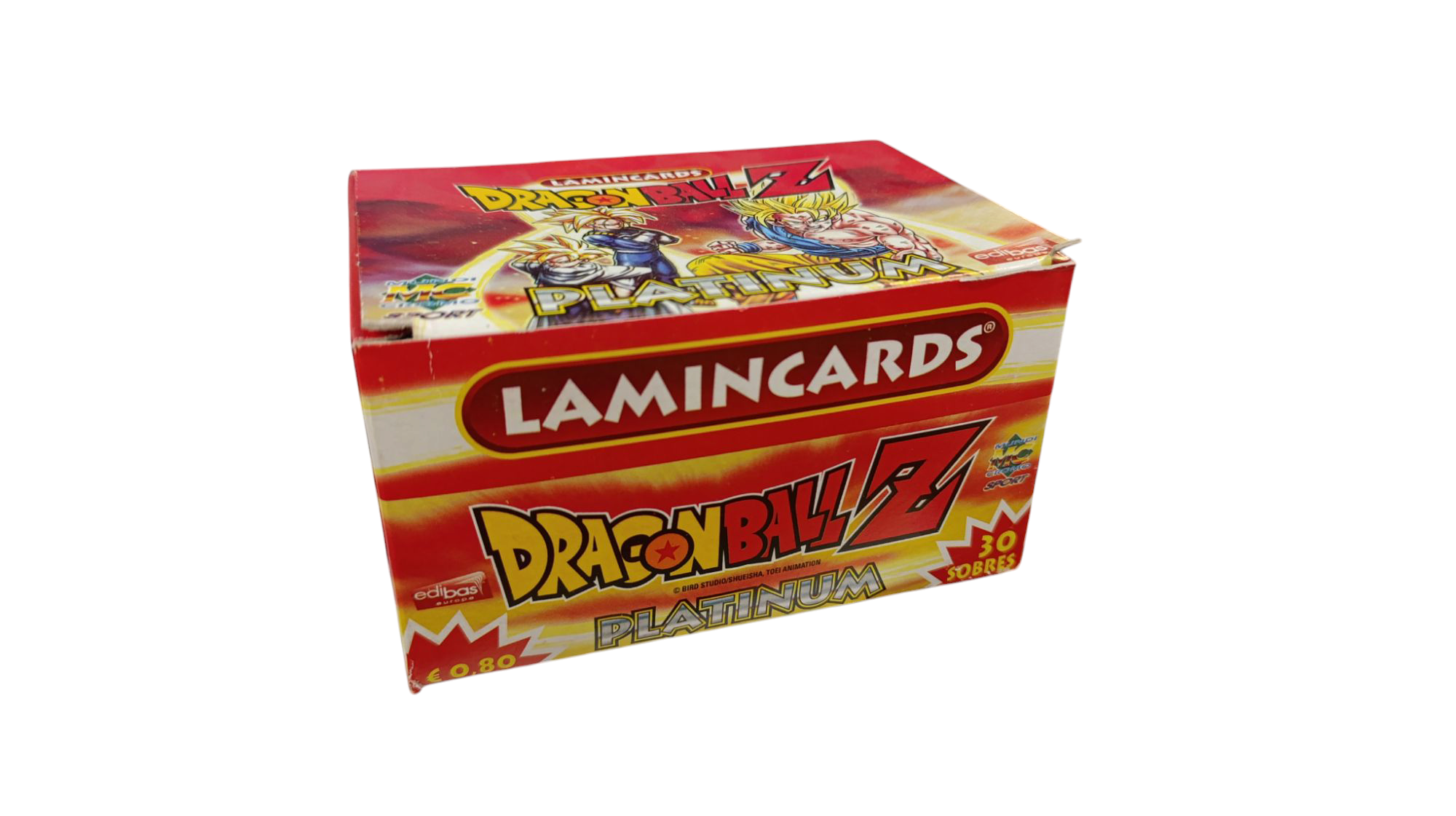 caja 30 sobres lamincards platinum DRAGONBALL Z