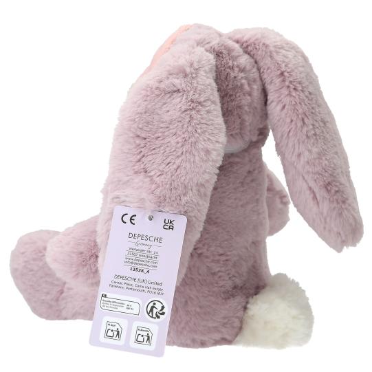 PM conejito de peluche lila con antifaz para dormir