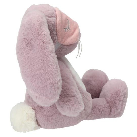 PM conejito de peluche lila con antifaz para dormir