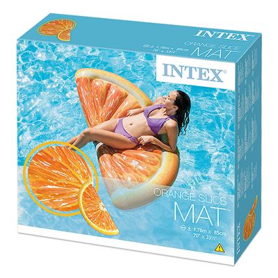 Colchoneta hinchable Intex Naranja diseño 1,78X85 CM