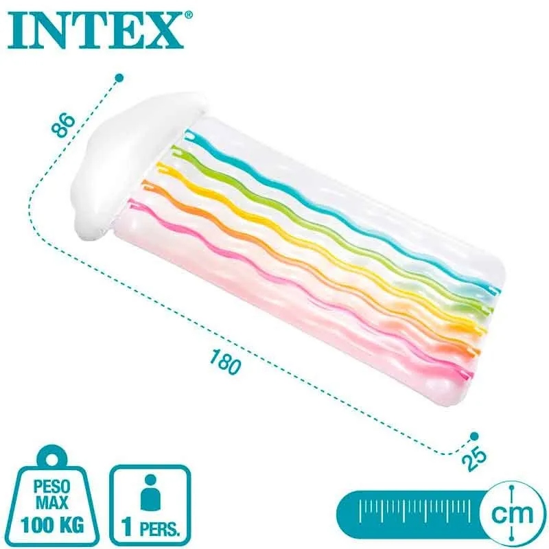 Colchoneta Rainbow Cloud INTEX 1,80X0,86 M