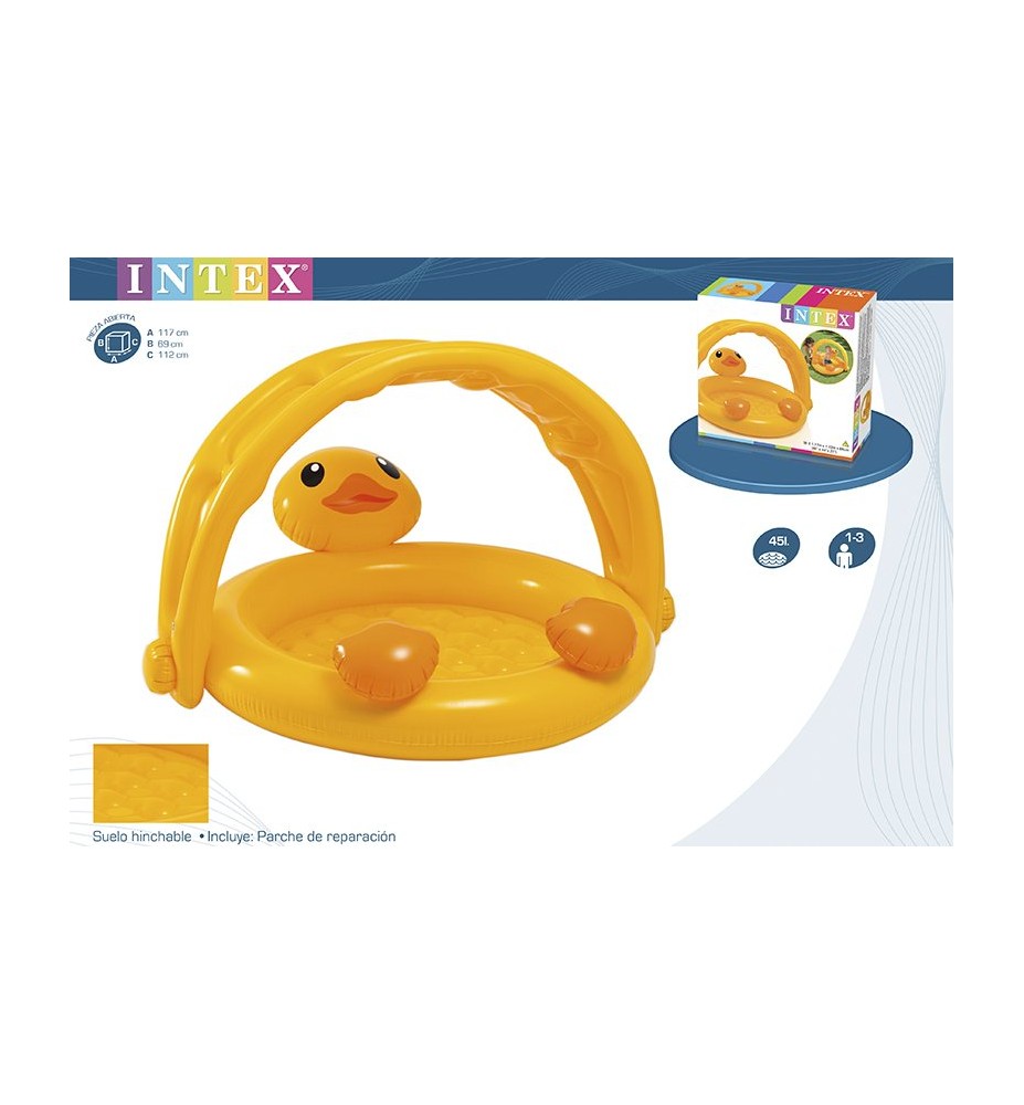 PISCINA BEBE DUCKY FRIEND 117X112X69 CM / EDAD 1-3 INTEX