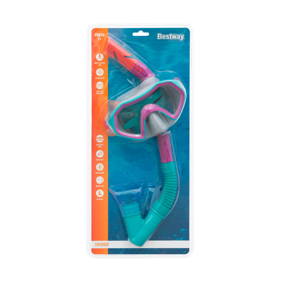 Set CRUSADER gafa + tubo BESTWAY colores aleatorios