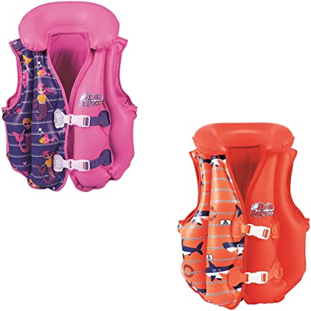 CHALECO HINCH 3-6AÑOS INF BESTWAY SURT DELUXE 32156 ROJO