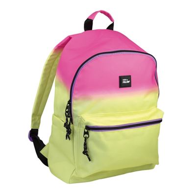 Mochila escolar Milan 2 cremalleras (22L) Sunset Amarillo-rosa 
