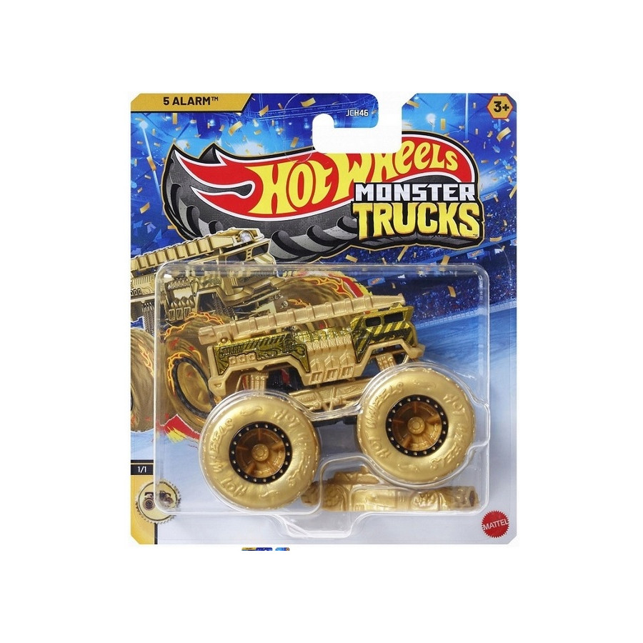 HOT WHEELS MONSTER TRUCKS - 5 ALARM GOLD jch46
