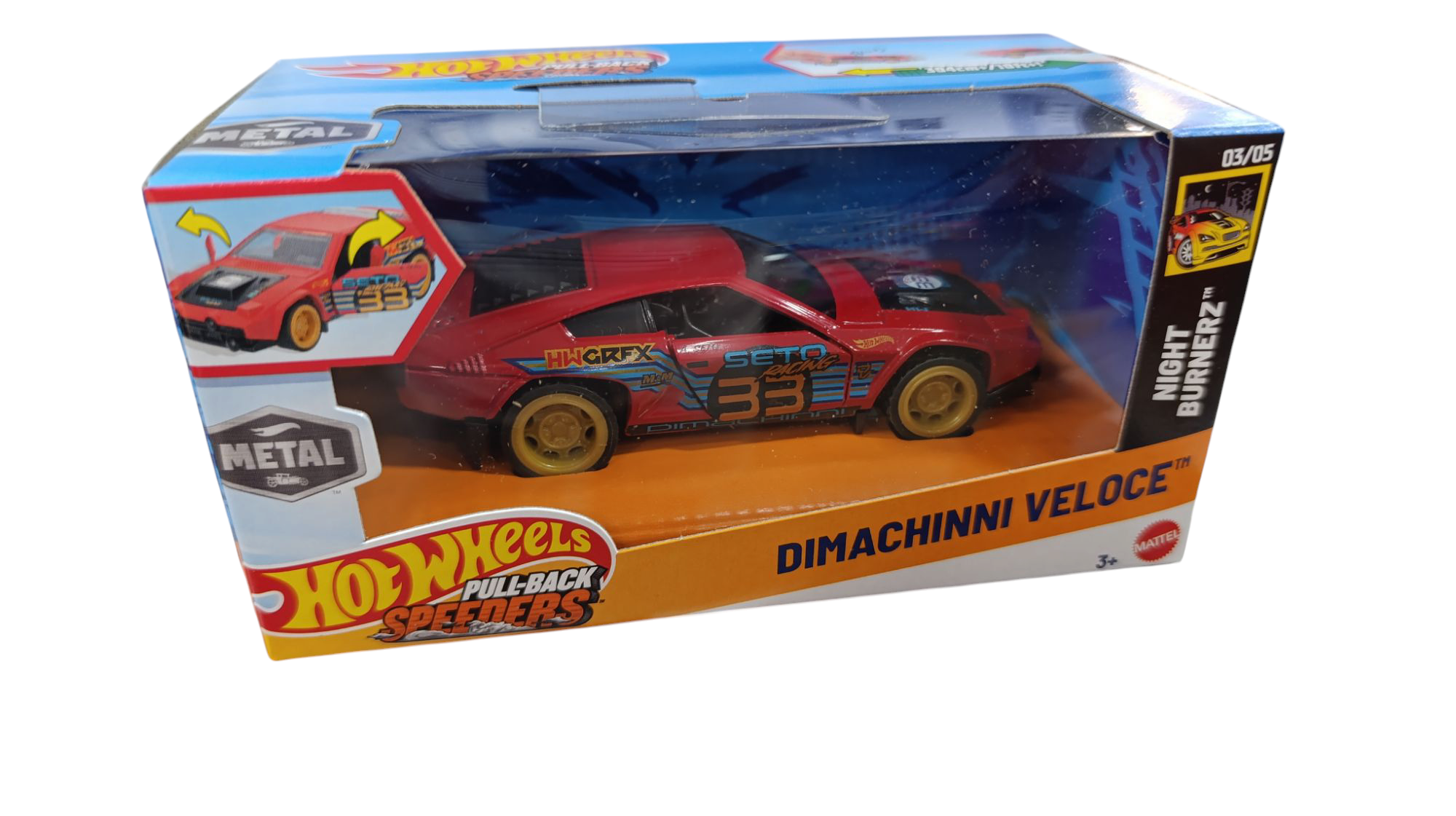 HOT WHEELS Pull-Back SPEEDERS DIMACHINNI VELOCE JCM07