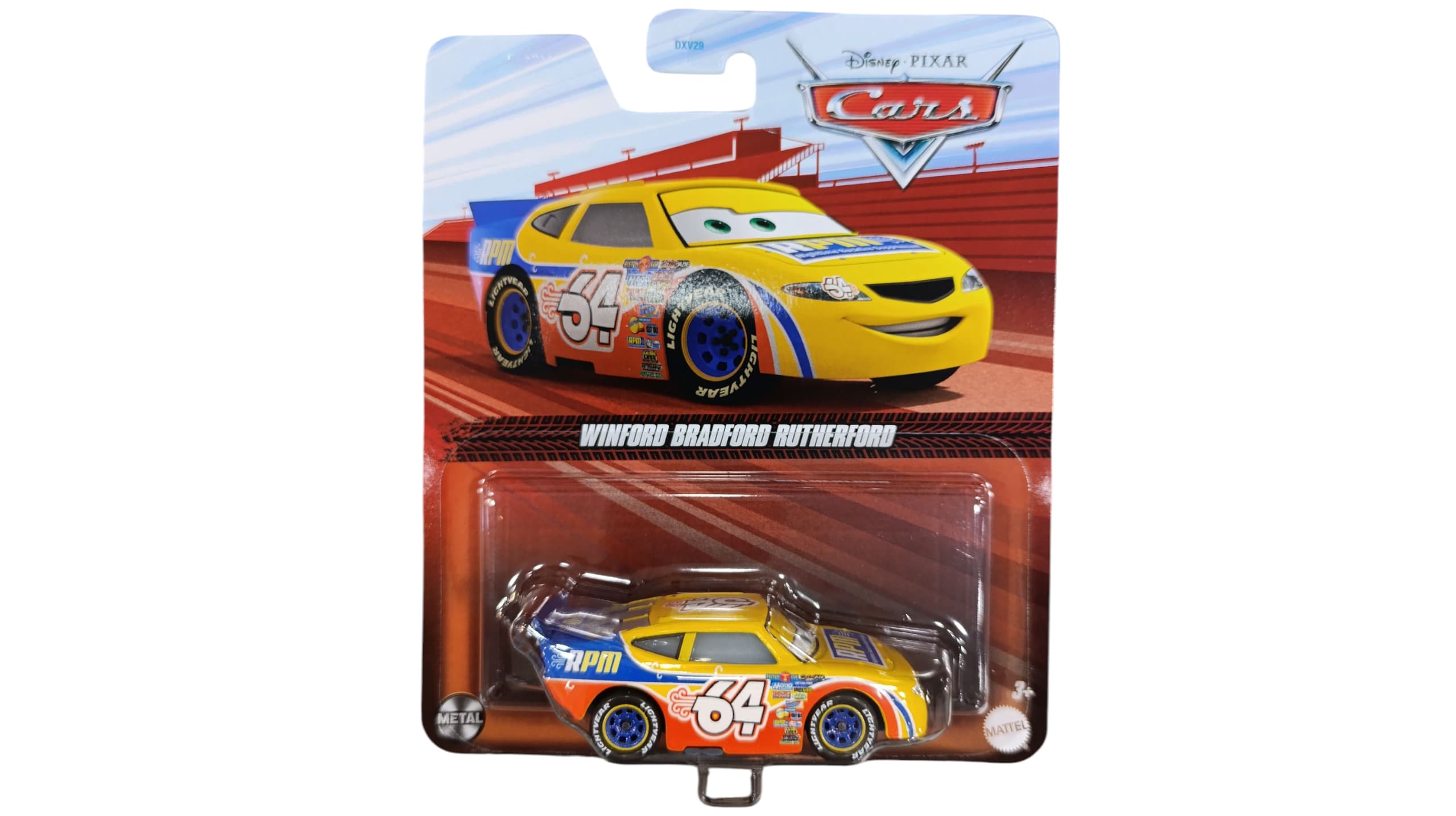 coche metal Disney Pixar CARS 1:55 WINFORD BRADFORD RUTHERFORD GCC60