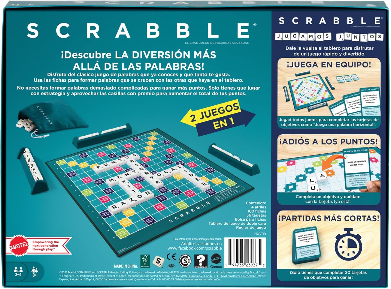 juego de mesa SCRABBLE clásico de MATTEL HXV99