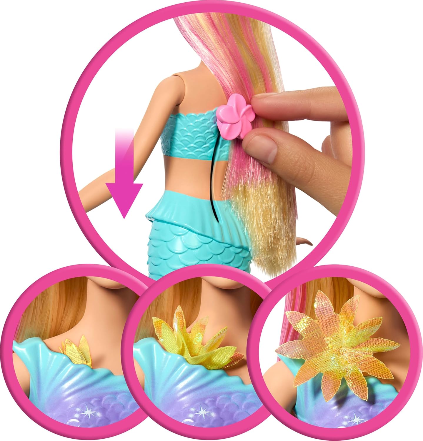 BARBIE Flower magic mermaid de MATTEL 2 modelos 