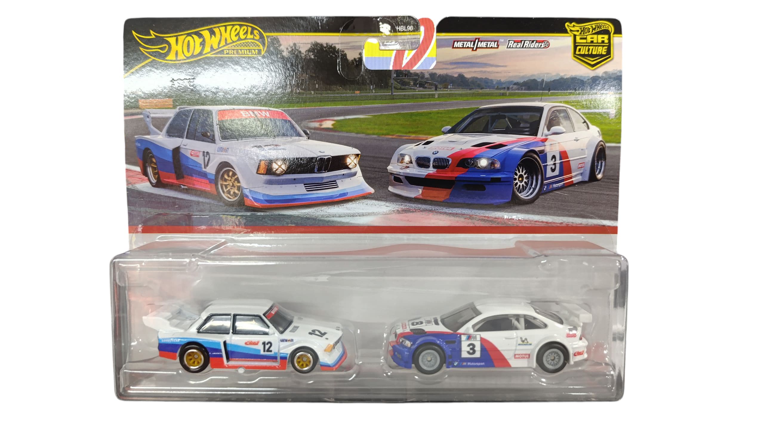 HOT WHEELS PREMIUM CAR CULTURE BMW 320 GROUP 5 + 2001 BMW M3 GTR JBK99
