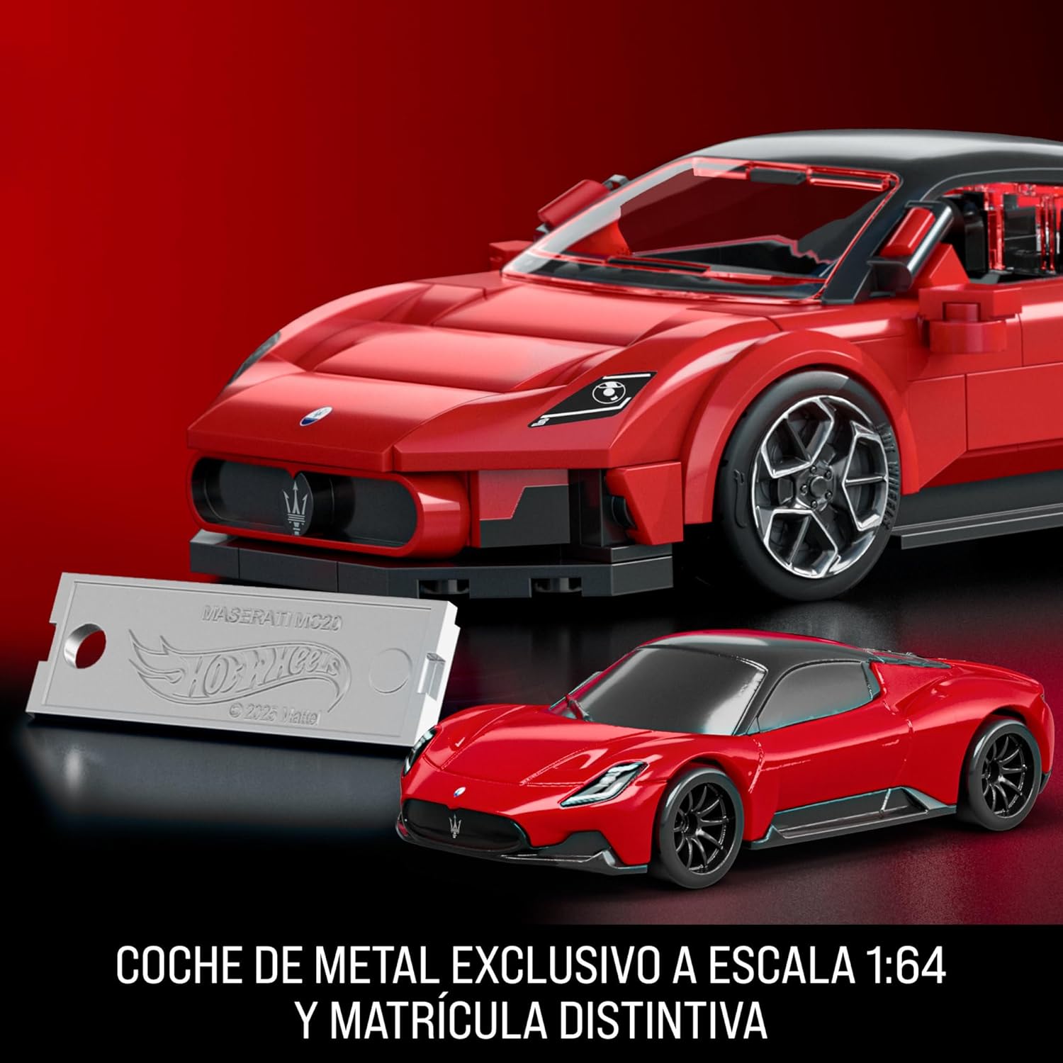 HOT WHEELS Mattel Brick Shop Hot Wheels Maserati MC20 - Speed Series, 250 piezas JFR90