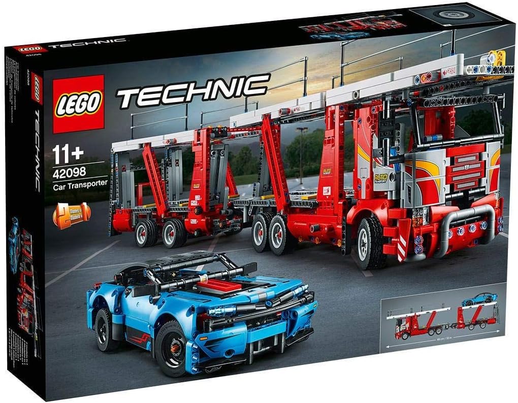 LEGO Technic - Camión de Transporte de Vehículos Incluye un Coche Chevrolet Corvette ZR1 (42098)