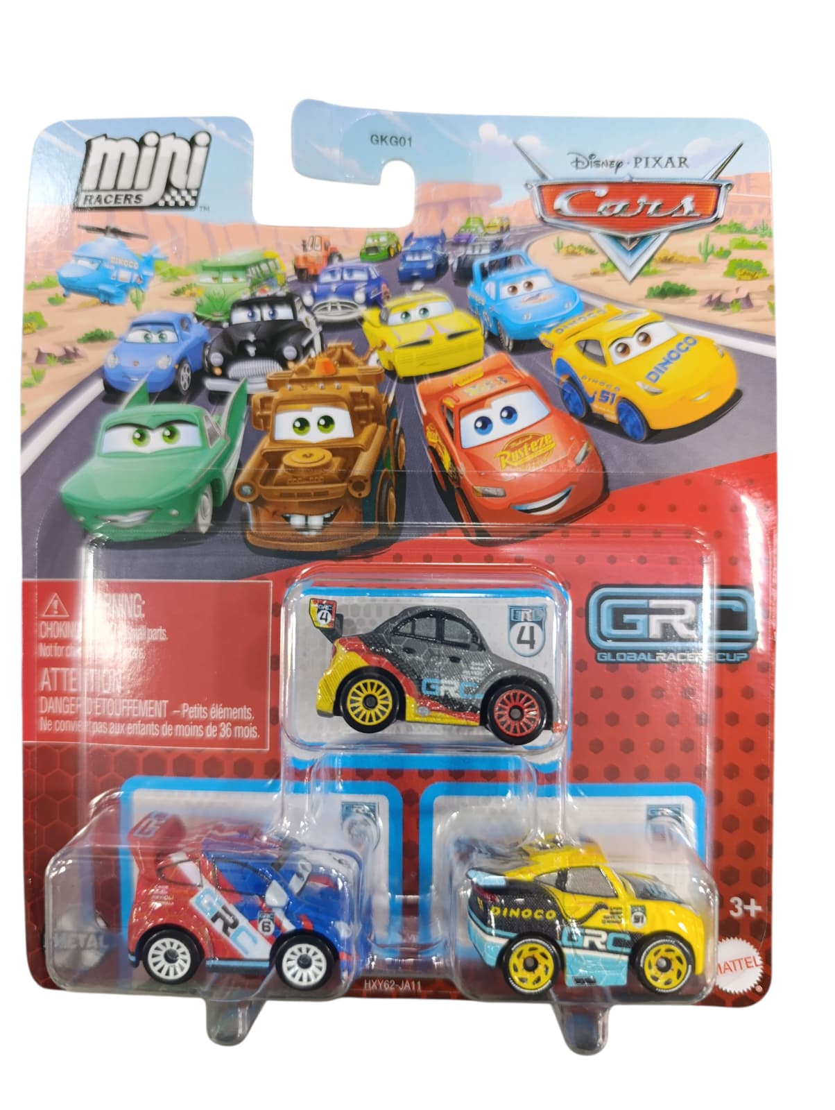 PACK 3 MINIRACERS DISNEY PIXAR CARS HXY62