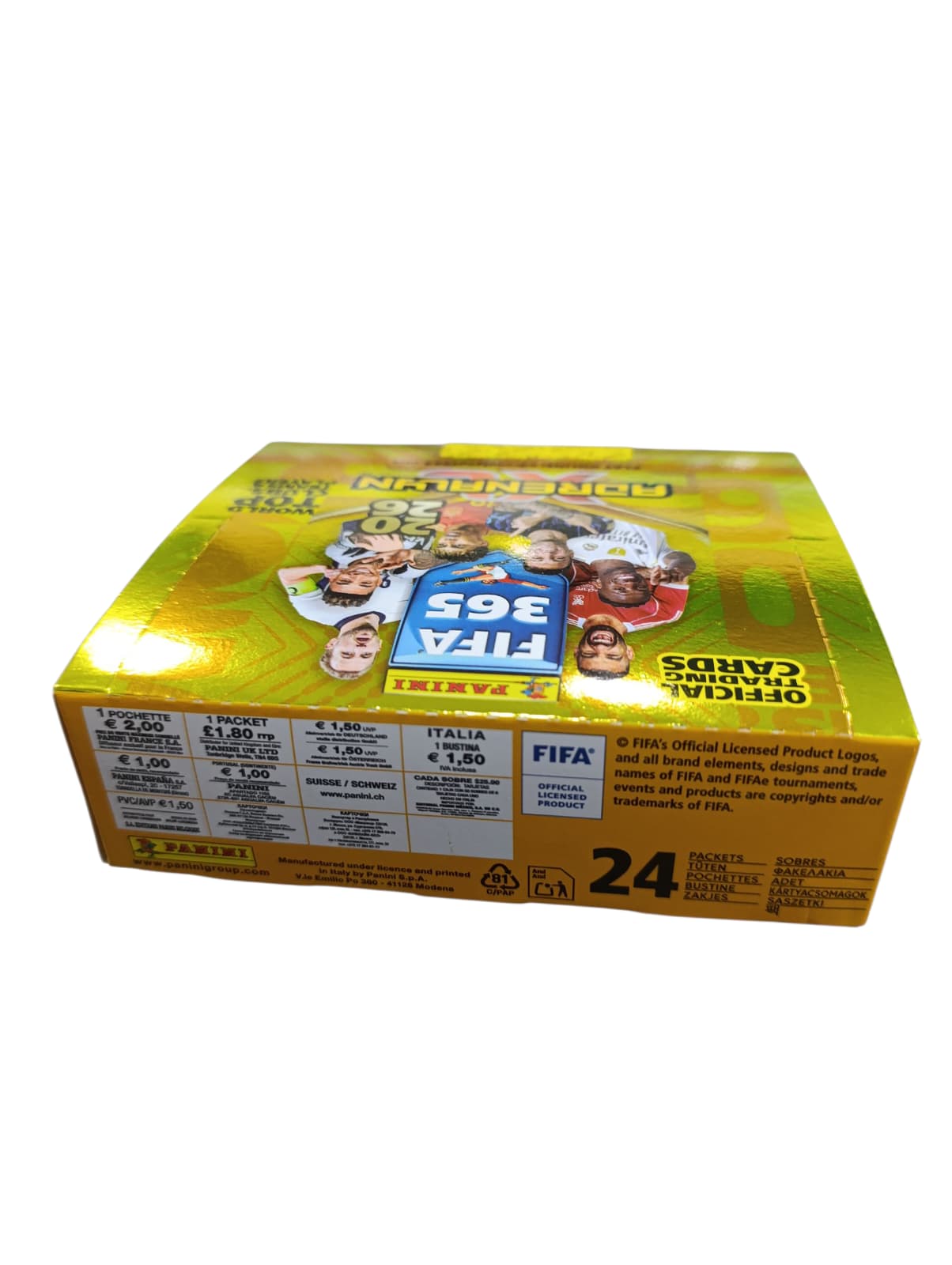 CAJA 24 SOBRES ADRENALYN XL FIFA 365 2026 DE PANINI
